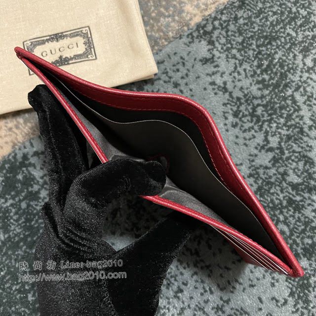 Gucci原厂皮包包 古驰男女同款哆啦A梦牛角联名系列卡包 Gucci折叠短夹零钱包 654498  gdj1584